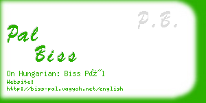 pal biss business card